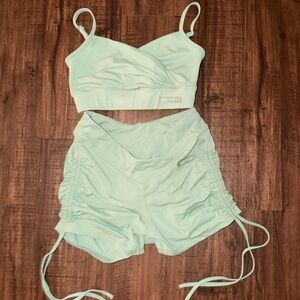 Bo + Tee Short & Bra Set Sage Green XS